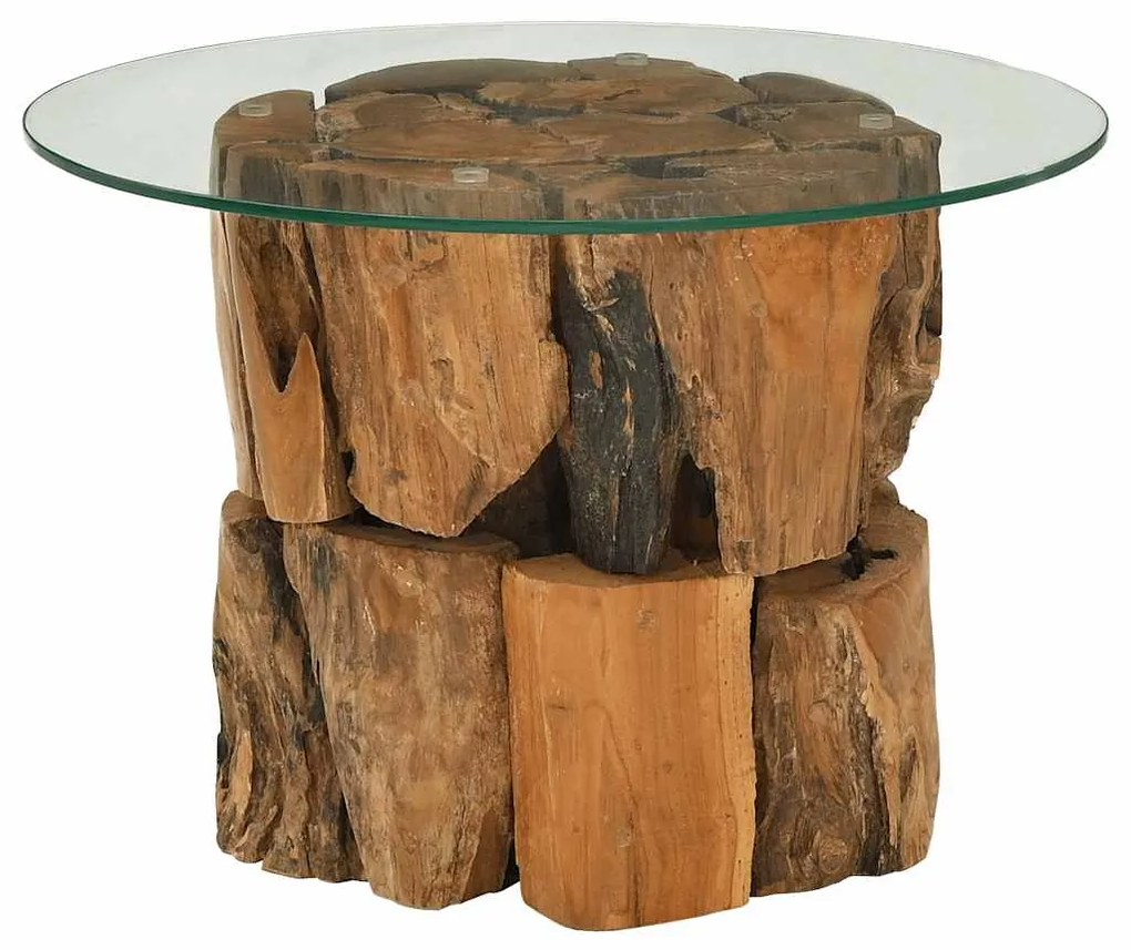 Mesa de centro 60 cm madeira flutuante de teca maciça