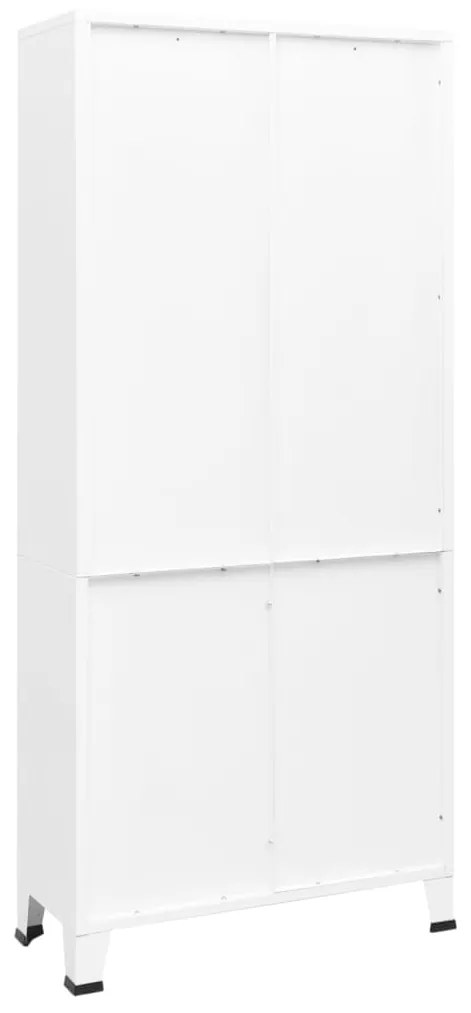 Estante industrial 80x32x180 cm aço branco