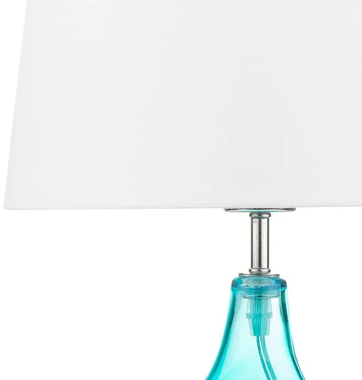 Candeeiro de mesa em vidro azul ERZEN Beliani