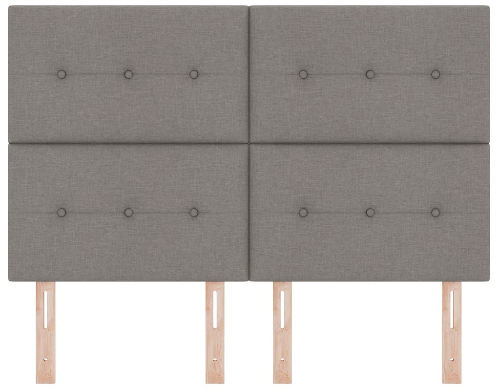 Cabeceira vidaXL Botão Estofada Taupe 140 cm Tecido