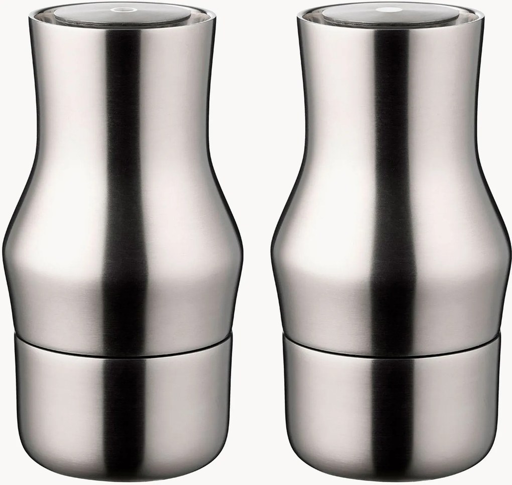 Moinhos de sal e pimenta em aço inoxidável Dorotea, conjunto de 2