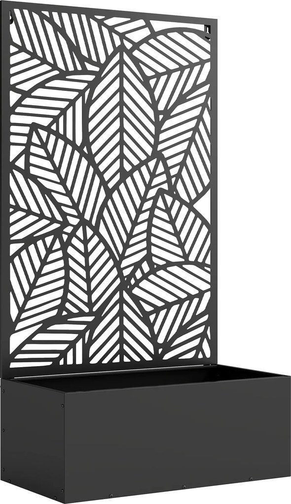 Outsunny Canteiro Elevado de Metal com Treliça para Plantas Trepadeiras Independente ou para Montagem na Parede | Aosom Portugal