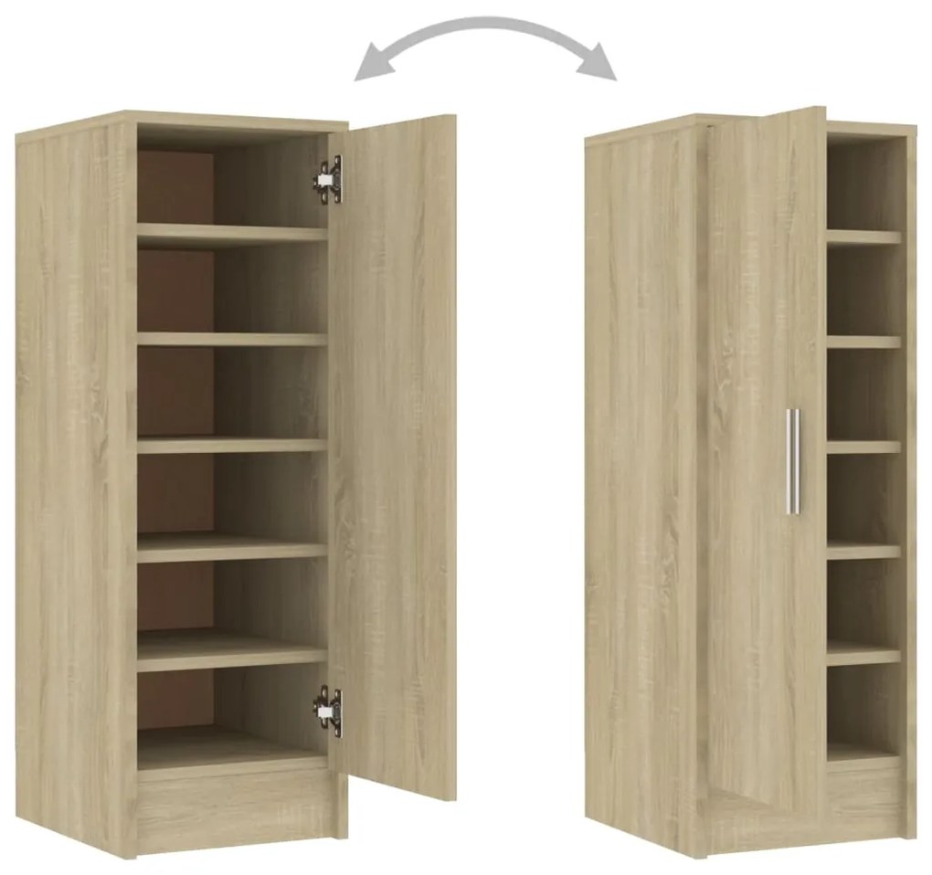 Armário para sapatos derivados de madeira carvalho sonoma