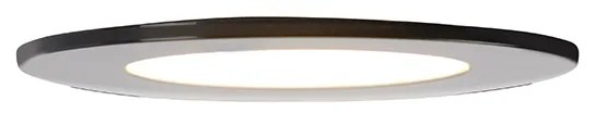 Conjunto de 6 focos embutidos pretos com LED regulável em 3 etapas IP65 - Blanca Moderno