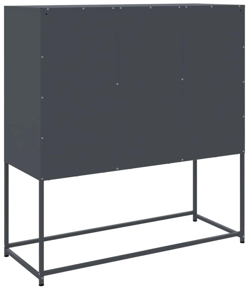 Aparador alto 100,5x39x107 cm aço antracite