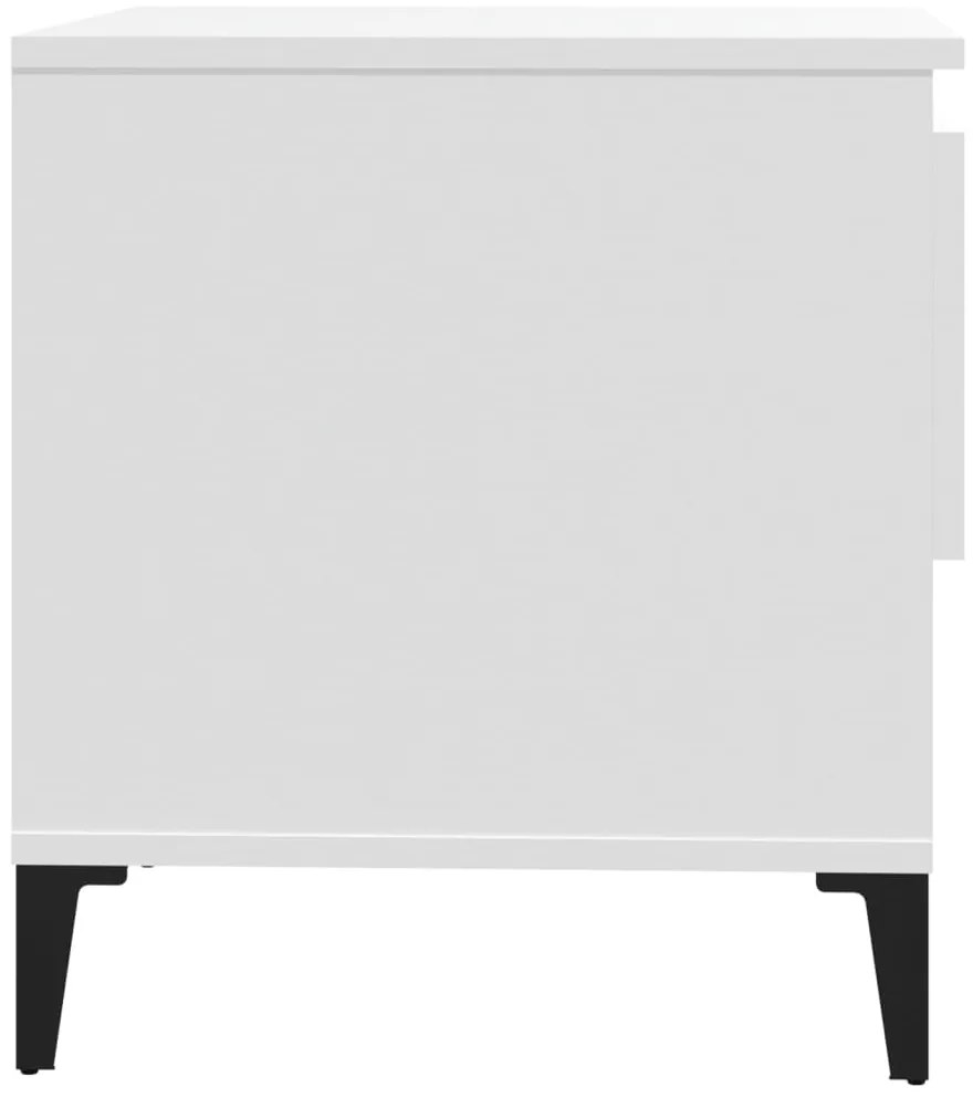 Mesas de apoio 2 pcs 50x46x50 cm derivados de madeira branco