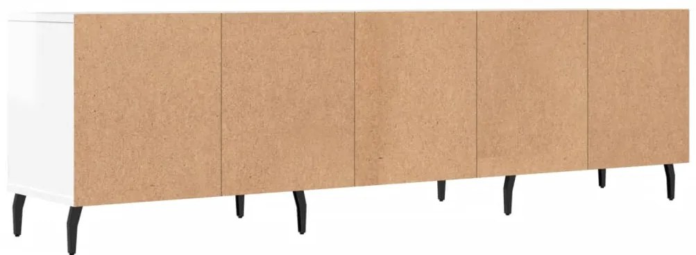 Móvel p/ TV 150x30x44,5 cm derivados madeira branco brilhante