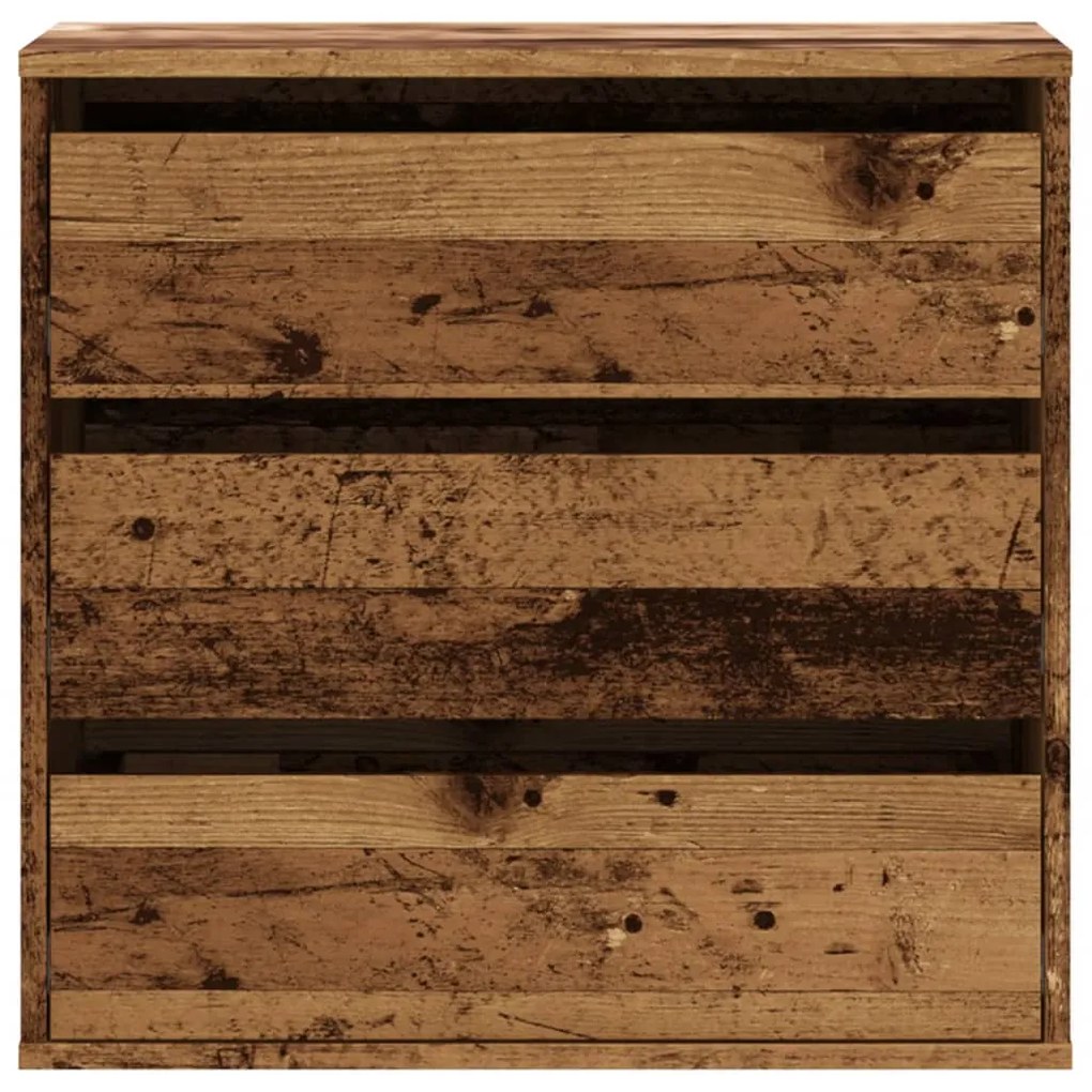 Cómoda com 3 Gavetas - 60x41x58 cm - derivados de madeira - madeira rú