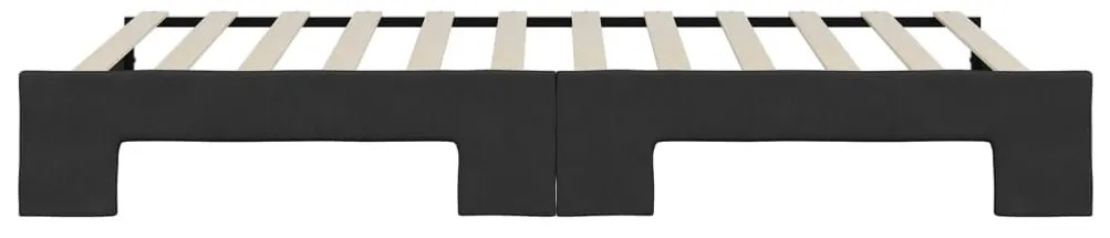 Sofá-cama com gavetão 100x200 cm tecido preto