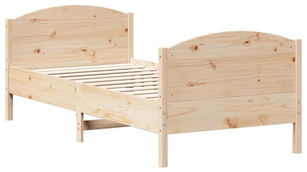 Cama sem colchão 90x190 cm madeira de pinho maciça