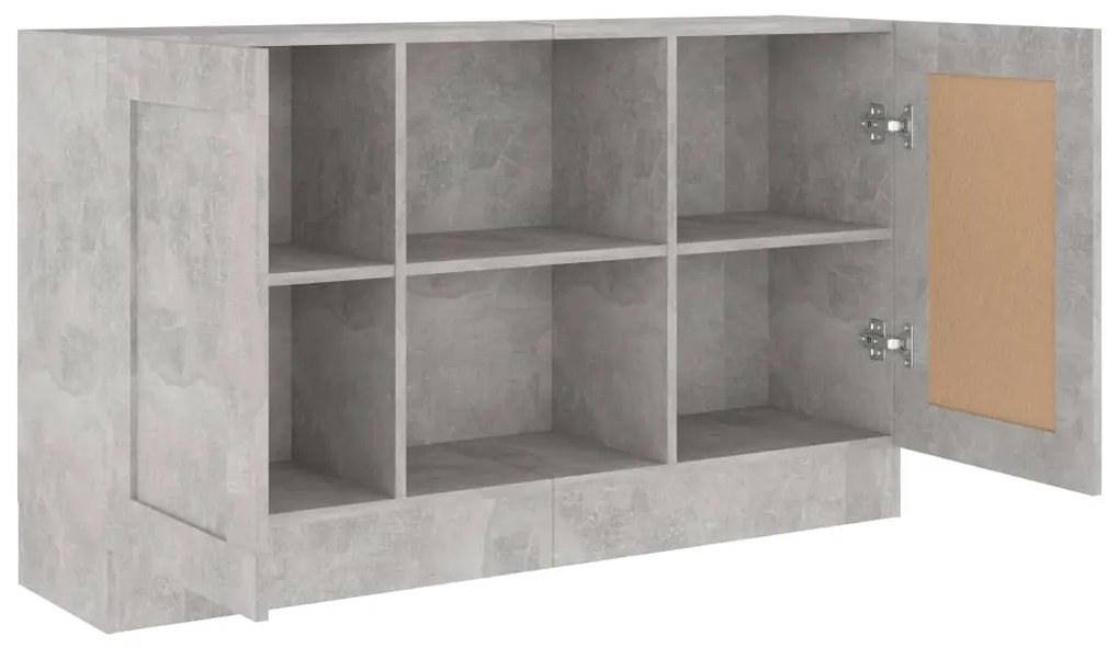 Aparador 120x30,5x70 cm derivados de madeira cinzento cimento