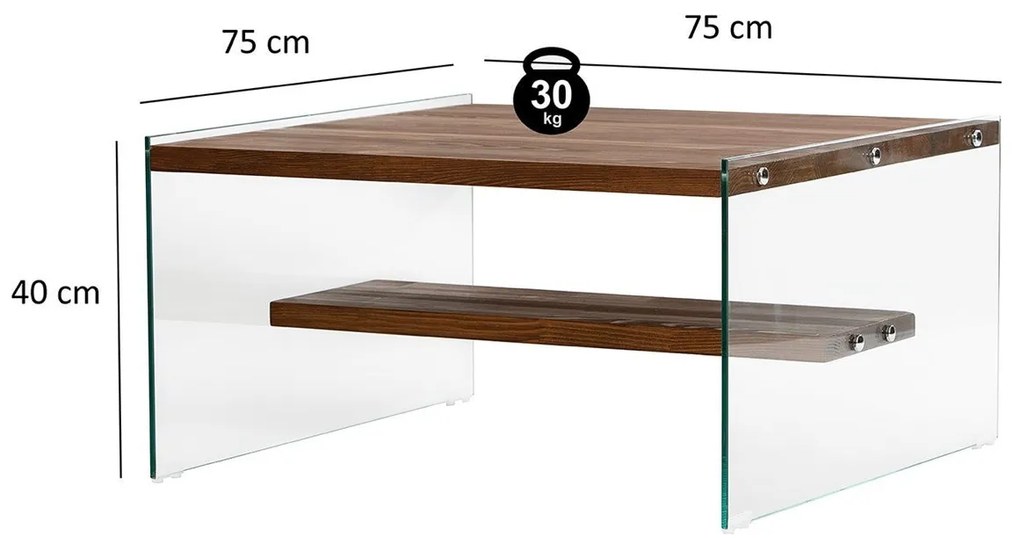 Mesa de Centro Aqua – Natural – 75x40x75 cm