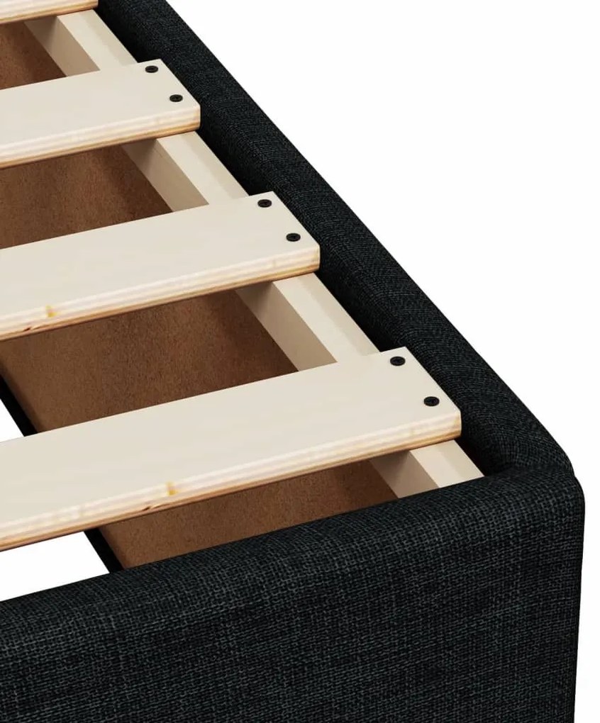 Cama box spring com colchão solteiro tecido preto