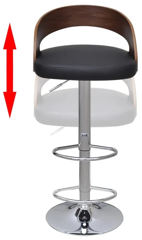 Bancos de bar 2 pcs madeira curvada