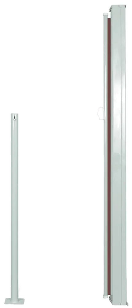 Toldo lateral retrátil para pátio 140x300 cm castanho