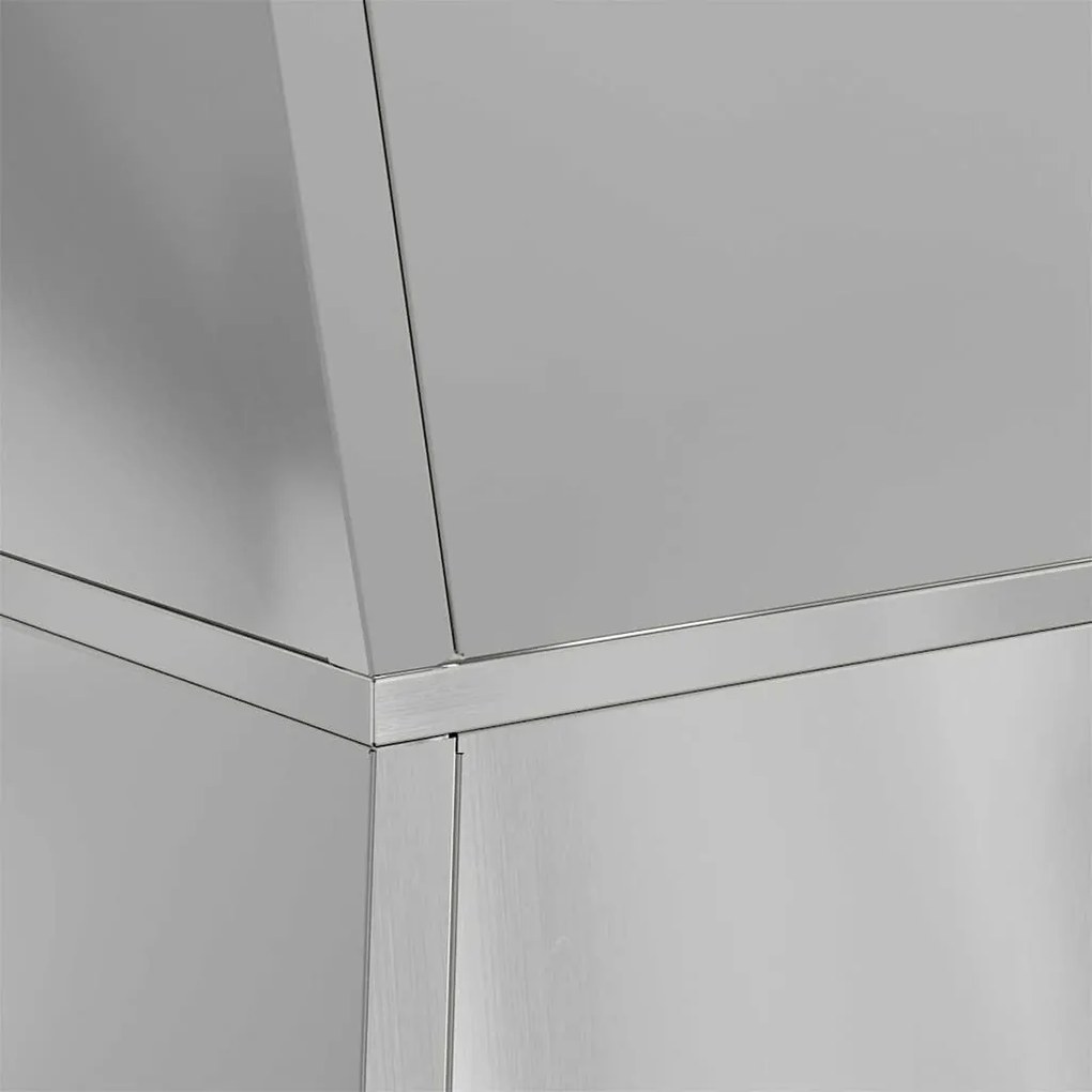 Vaso Pilastra de Jardim da com Tigela 35x35x73 cm em Aço Galvanizado