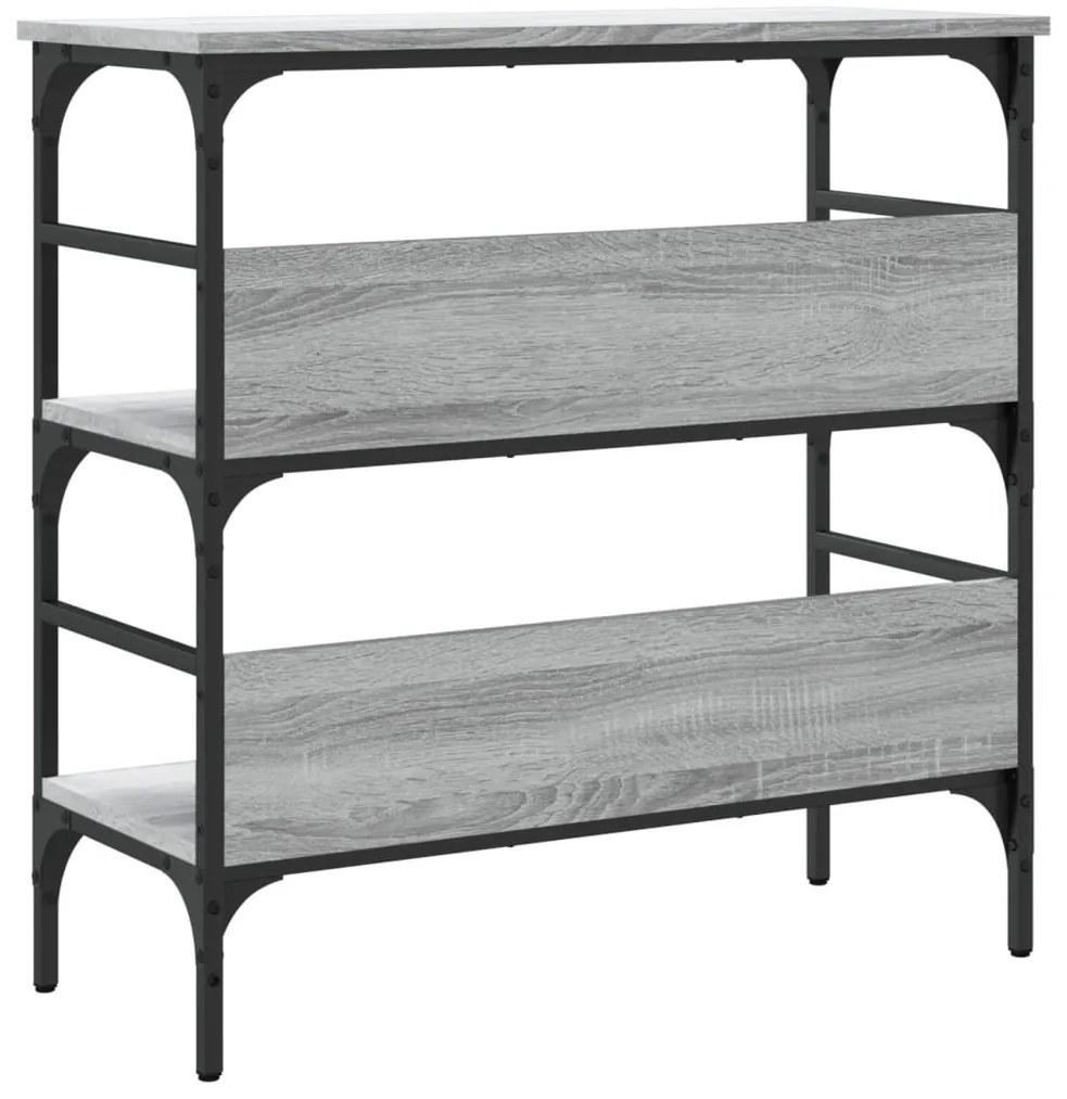 Mesa consola 75x32x75 cm derivados de madeira cinzento sonoma