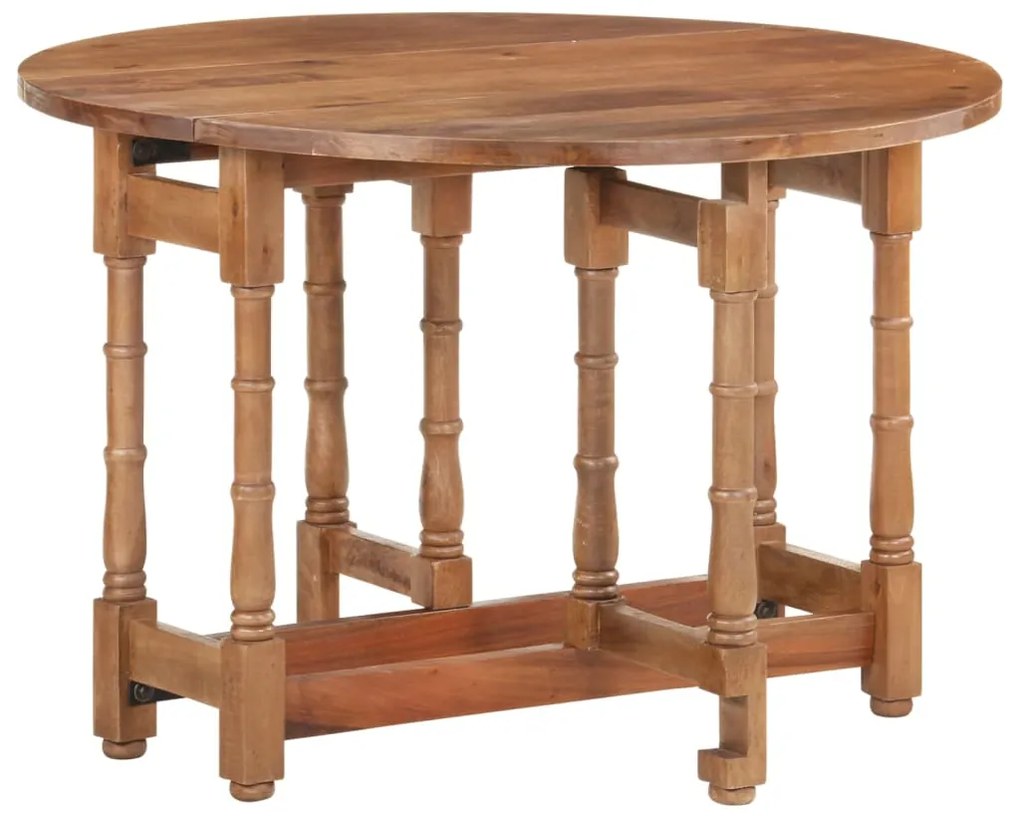 Mesa de jantar redonda 110x76 cm madeira de mangueira maciça