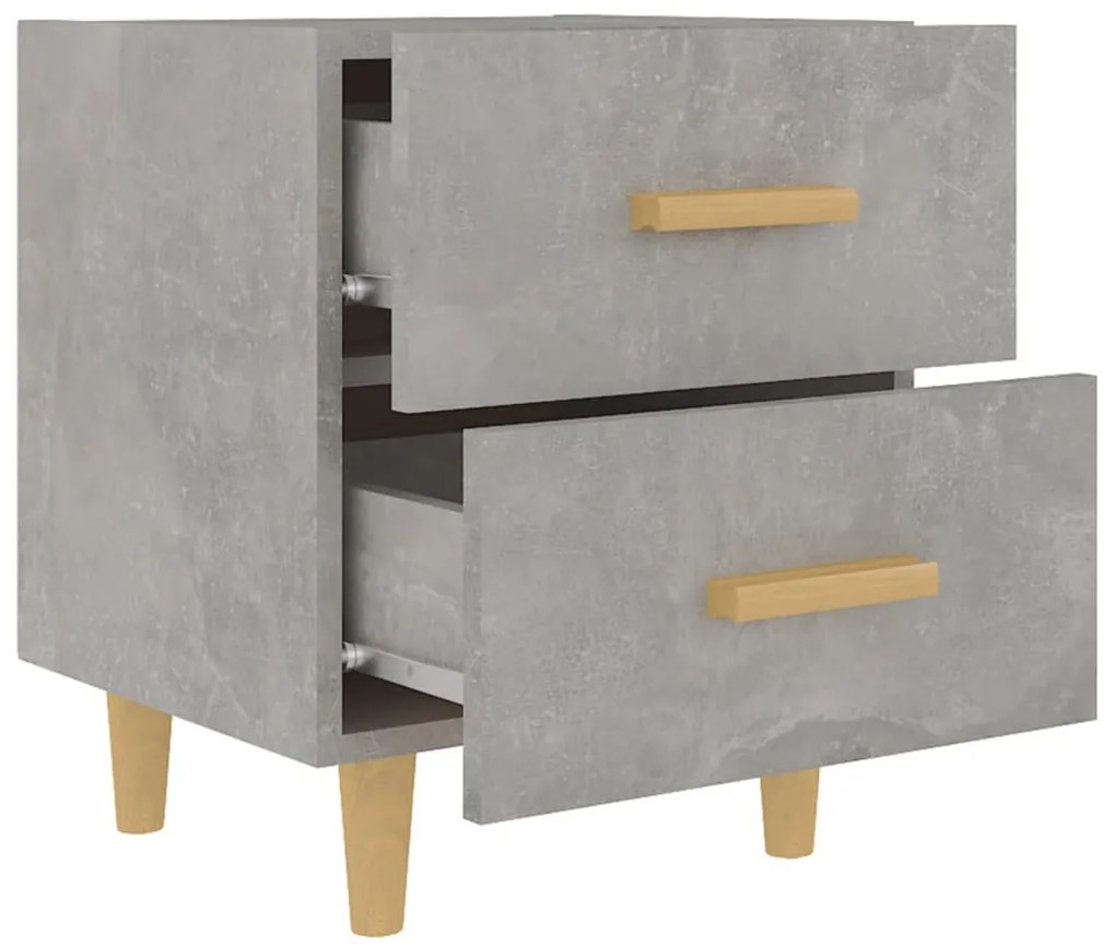 Mesas de cabeceira 2 pcs 40x35x47,5 cm cinzento cimento