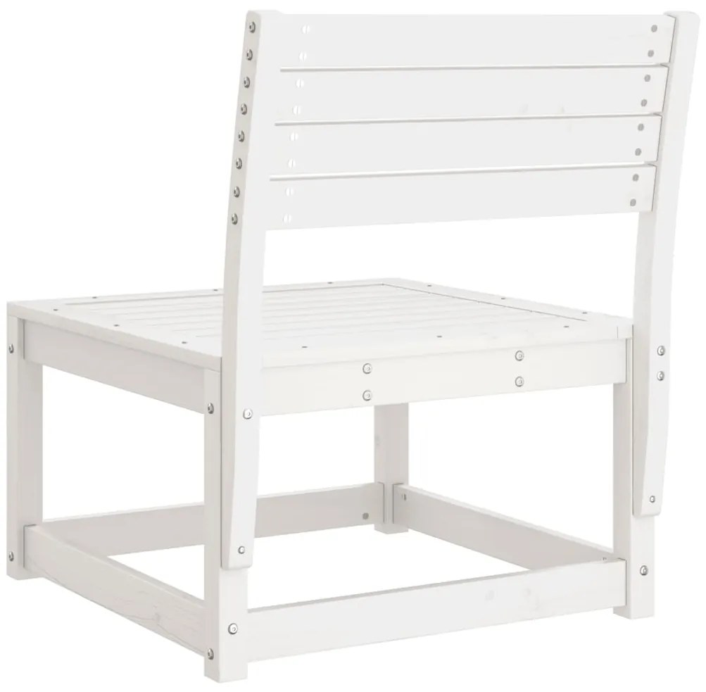 Sofá para jardim madeira de pinho maciça branco