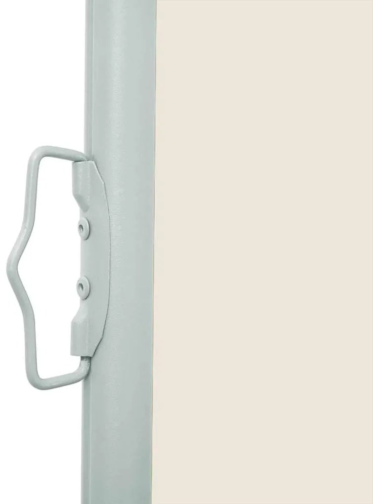 Toldo lateral retrátil para pátio 100x500 cm creme