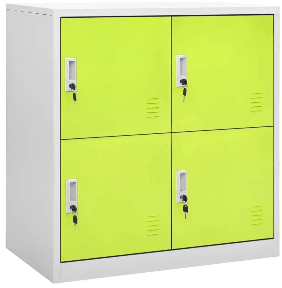 Cacifo 90x45x92,5 cm aço cinzento-claro e verde