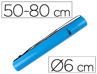 Tubo Porta Desenhos Extensível 80 cm Azul