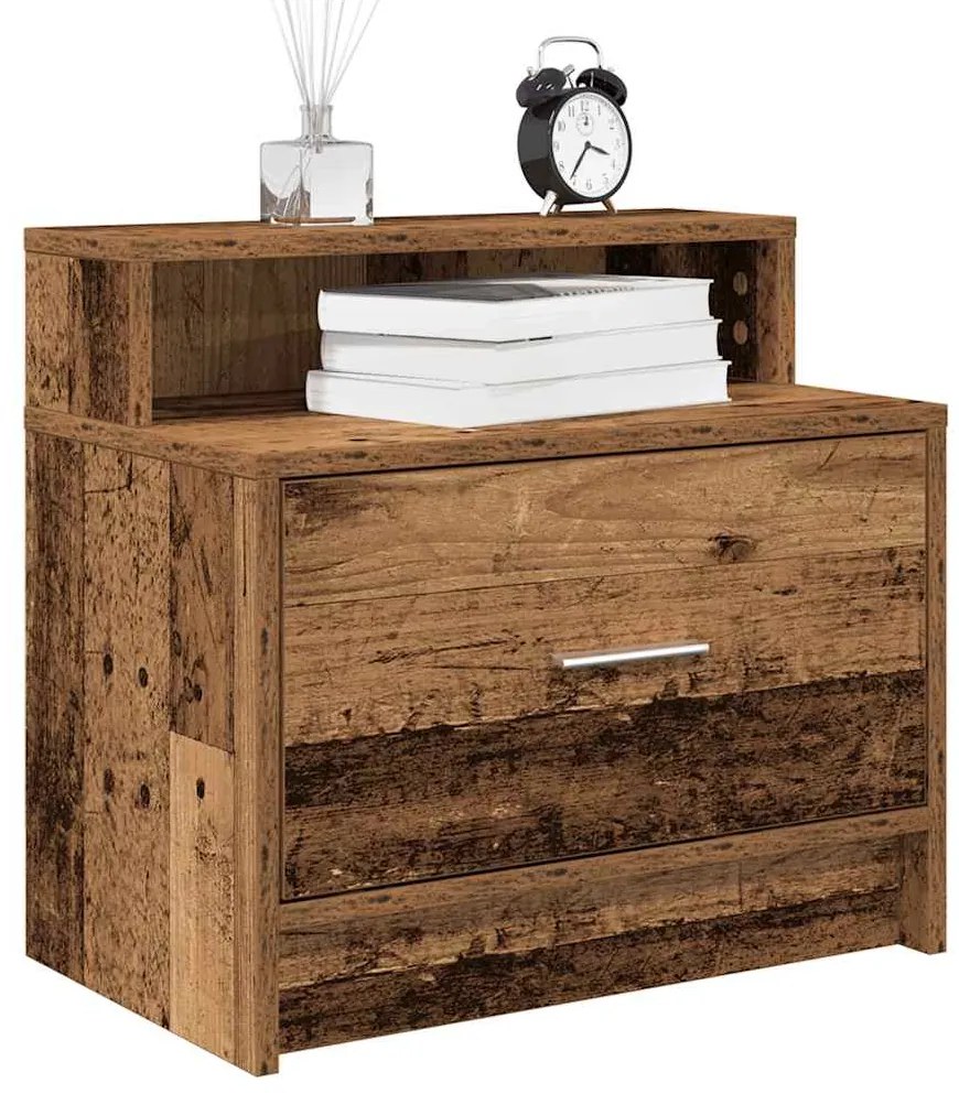 Mesa de cabeceira com gaveta 51x31x47 cm madeira velha