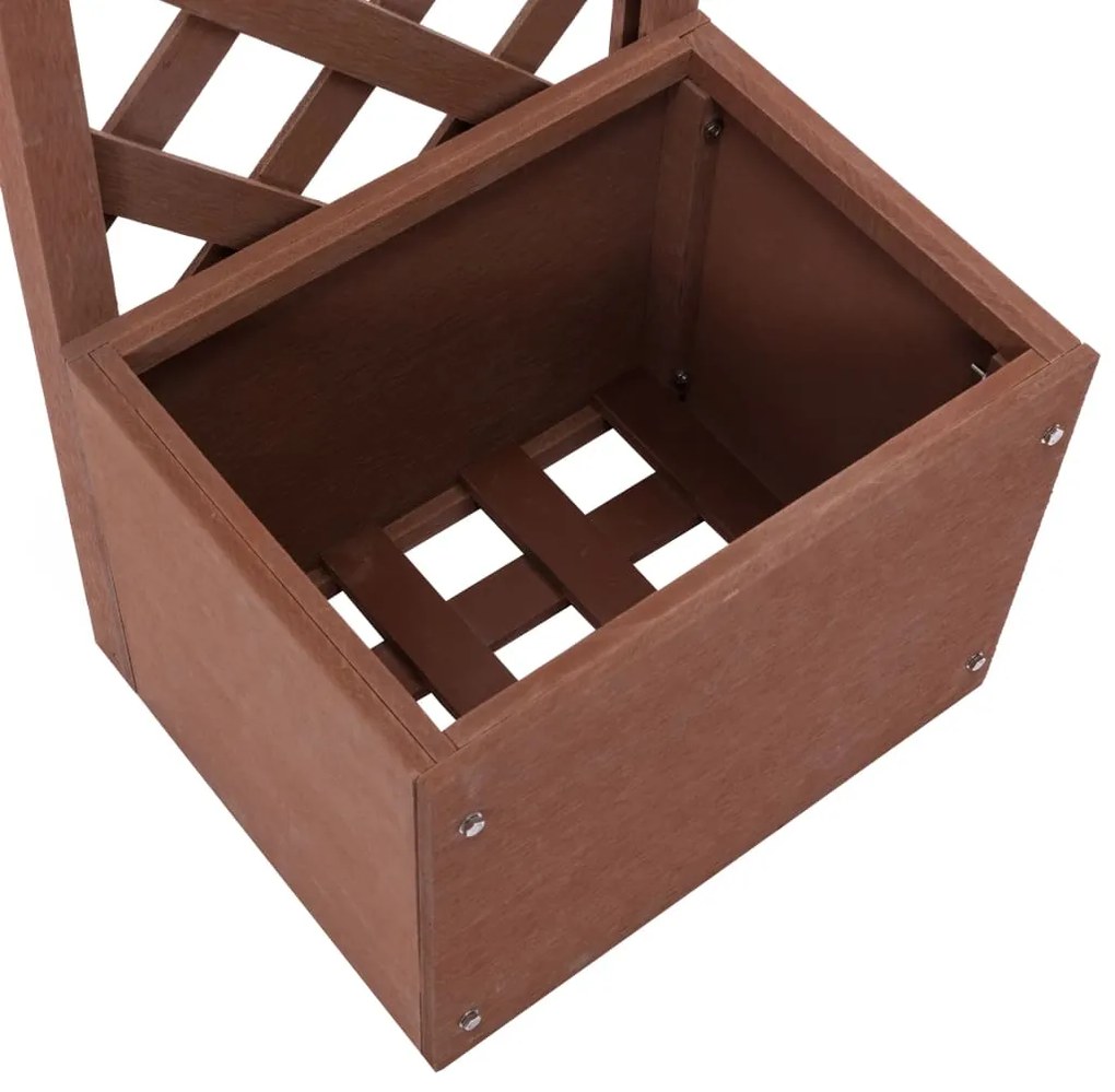 Vaso com treliça WPC 40x30x135 cm