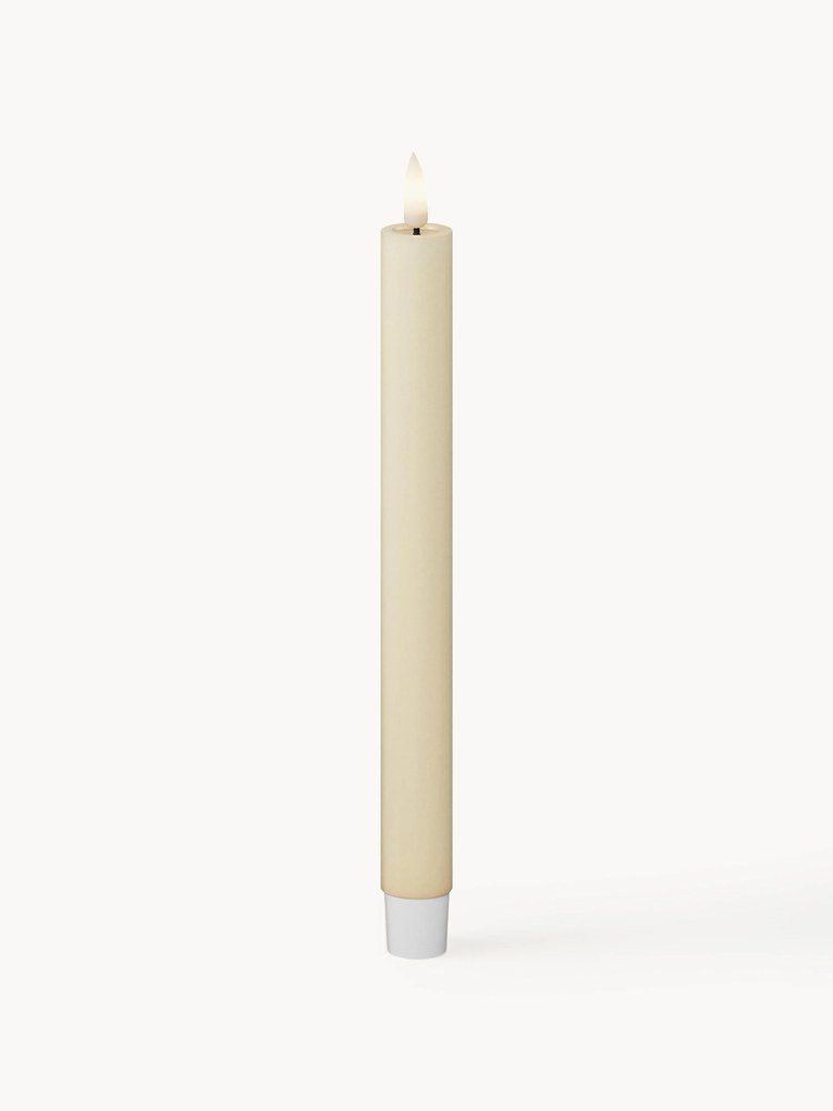 Velas LED artesanais Real Flame, Alt 24 cm, conjunto de 2