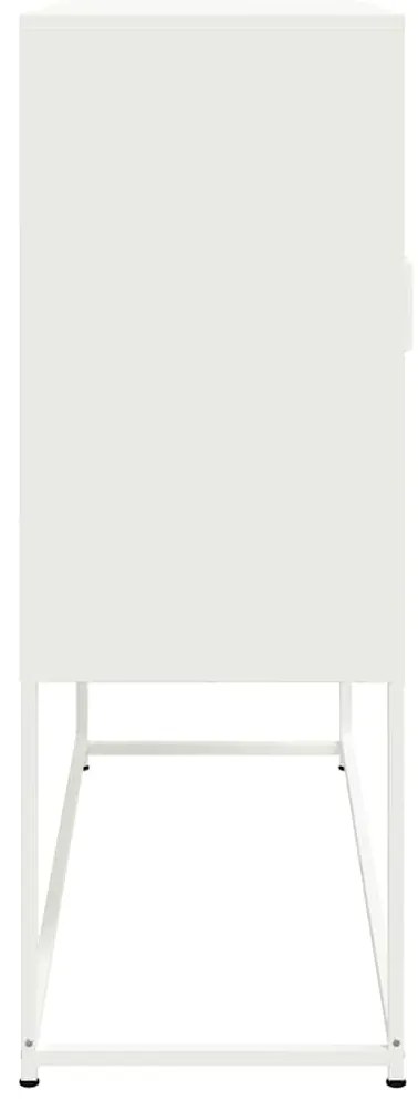 Aparador alto 100,5x39x107 cm aço branco