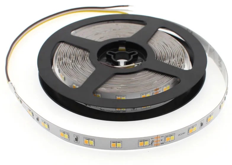 Fita de LED SMD2835, DC24V, 5m (112 Led/m), 112W, IP20, Branco Duplo