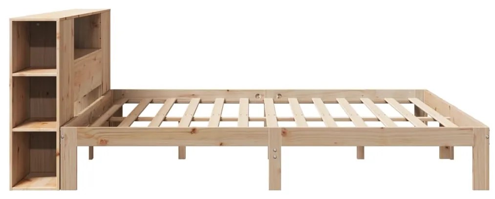 Cama com estante sem colchão 200x200 cm pinho maciço