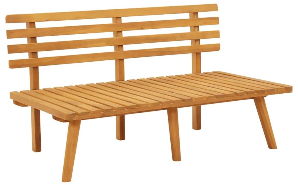 Banco de jardim com almofadões 115 cm madeira acácia maciça