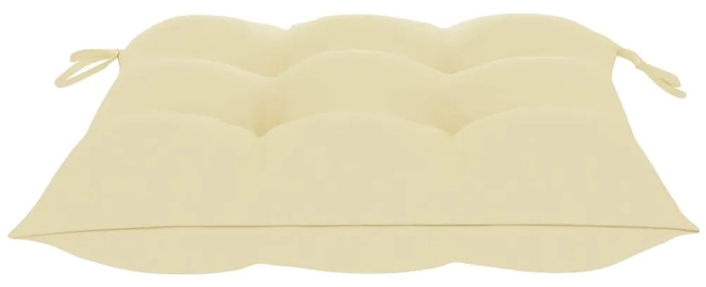 Cadeiras de jardim c/ almofadões 4 pcs madeira de teca maciça