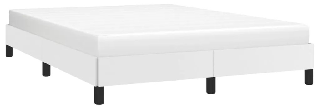 Estrutura de cama 140x200 cm couro artificial branco
