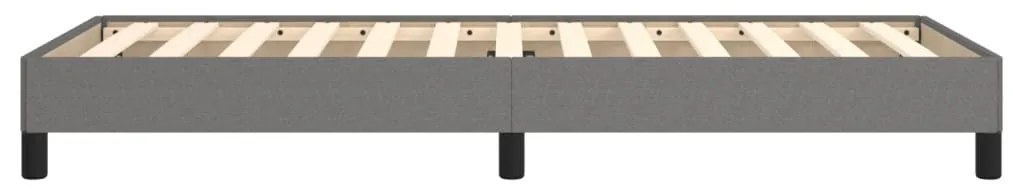 Estrutura de cama sem colchão 100x200 cm tecido cinzento-escuro