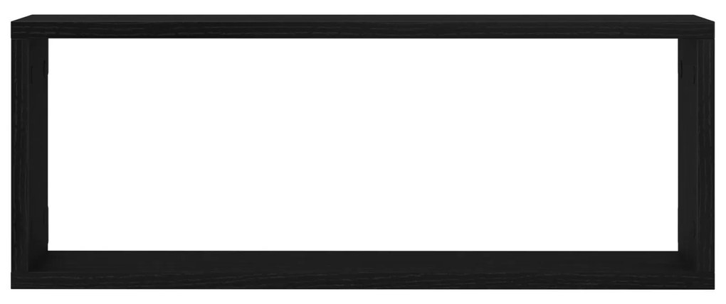 Conjunto de Prateleiras vidaXL de 4 - Carvalho Preto - 60x15x23 cm - F