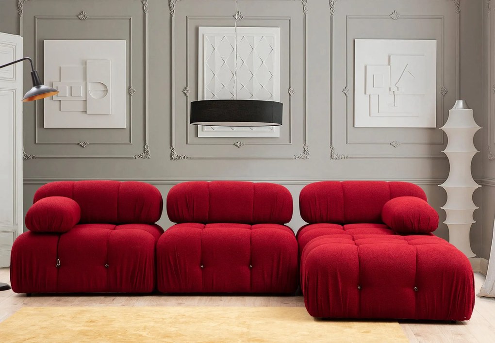 Sofá de Canto Bubble – Vermelho – 288 cm x 190 cm