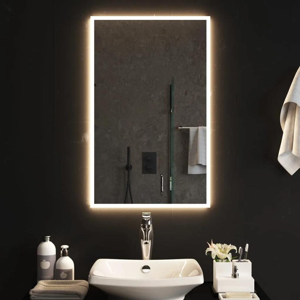 Espelho de casa de banho com luzes LED 50x80 cm