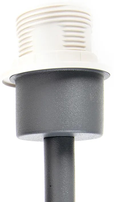 Candeeiro de parede moderno cinzento escuro 1 luz com interruptor - Combi