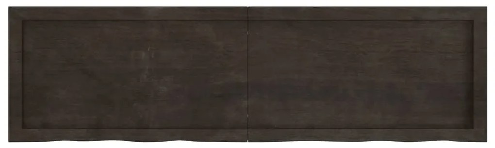 Tampo de mesa 140x40x(2-4) cm carvalho tratado castanho-escuro