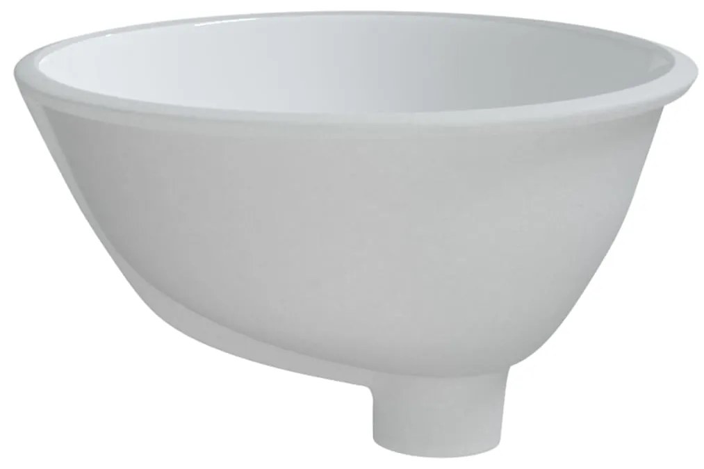 Lavatório casa de banho oval 33x29x16,5 cm cerâmica branco