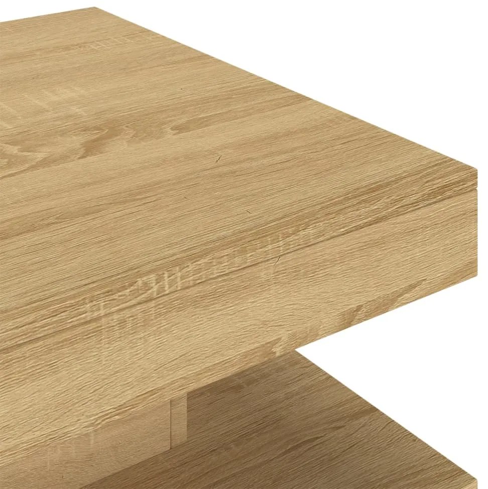 Mesa de centro 60x60x35 cm MDF castanho-claro