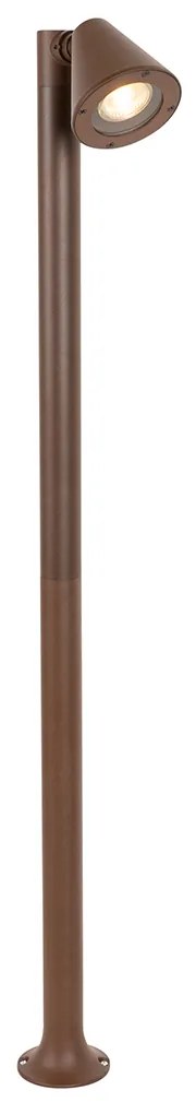Candeeiro de exterior moderno castanho ferrugem 100 cm IP44 ajustável - Ciara