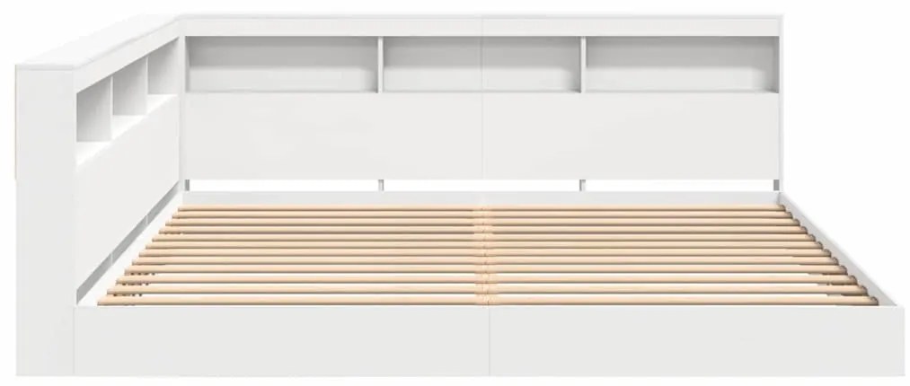Cama Estante Branca 180x200 cm Madeira Engineered