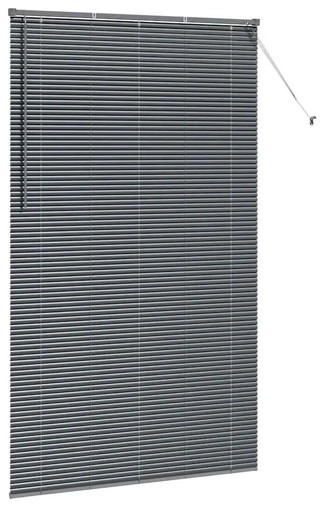 Persiana de Janela Cinzento-escuro 80 x 130 cm Alumínio