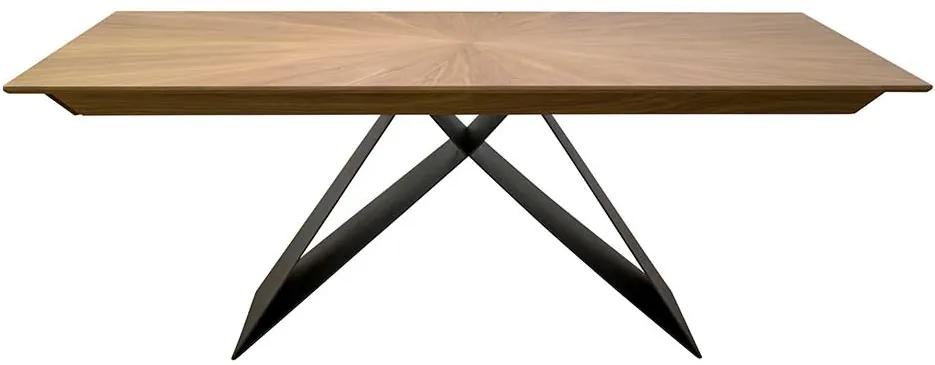 Mesa de jantar extensível de madeira