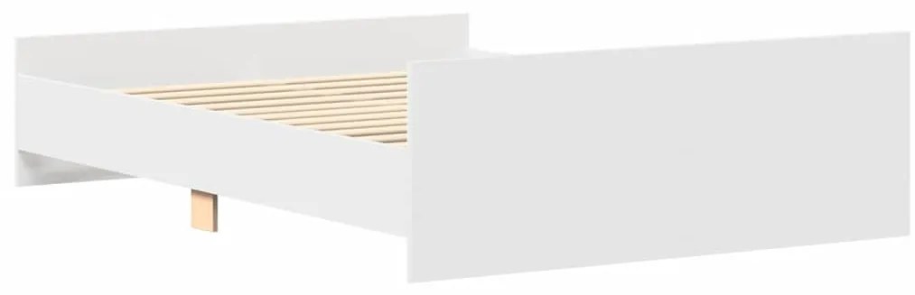 Estrutura de cama c/ painéis cabeceira e pés 150x200 cm branco