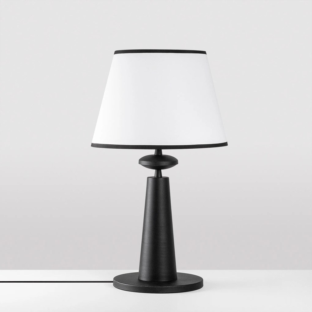 Candeeiro de Mesa Pardo – Preto – 30 cm Diâmetro x 55 cm Altura